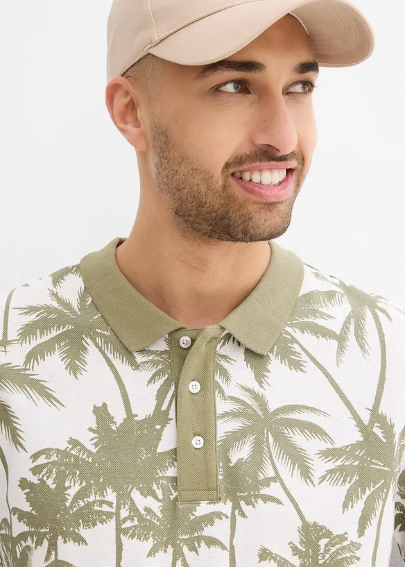 Pikétröja av ekologisk bomull Slim Fit, bonprix