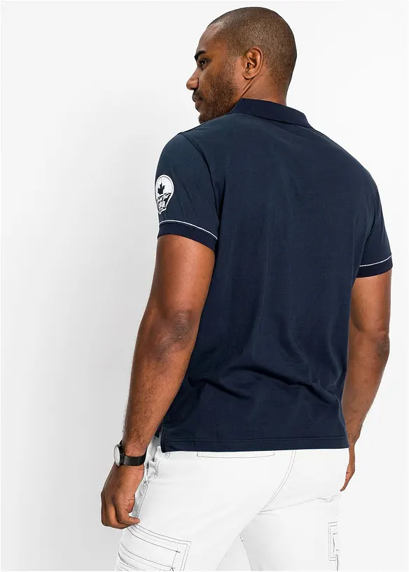 Kortärmad pikétröja i jersey, bonprix