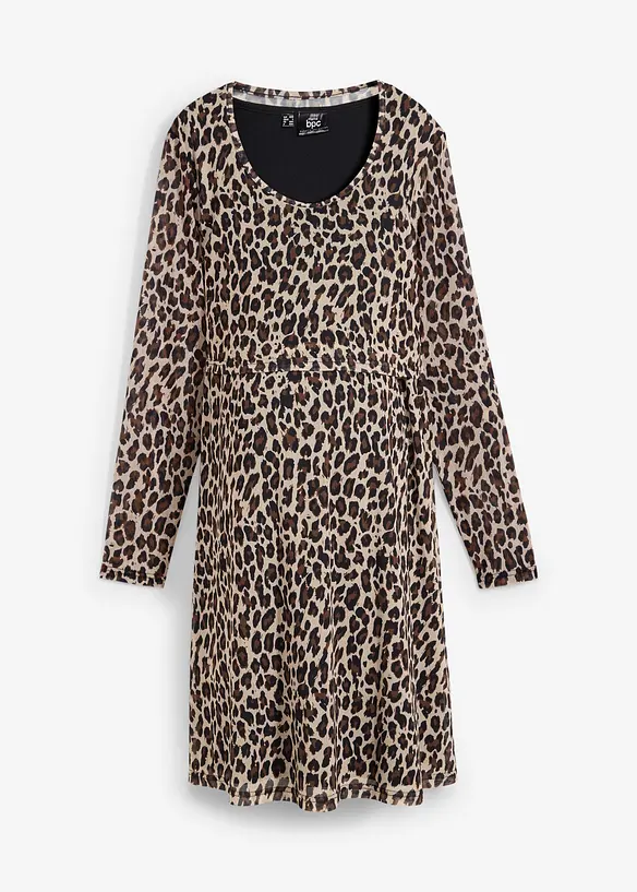 Mamma-/amningsklänning med leopardmönster, bonprix