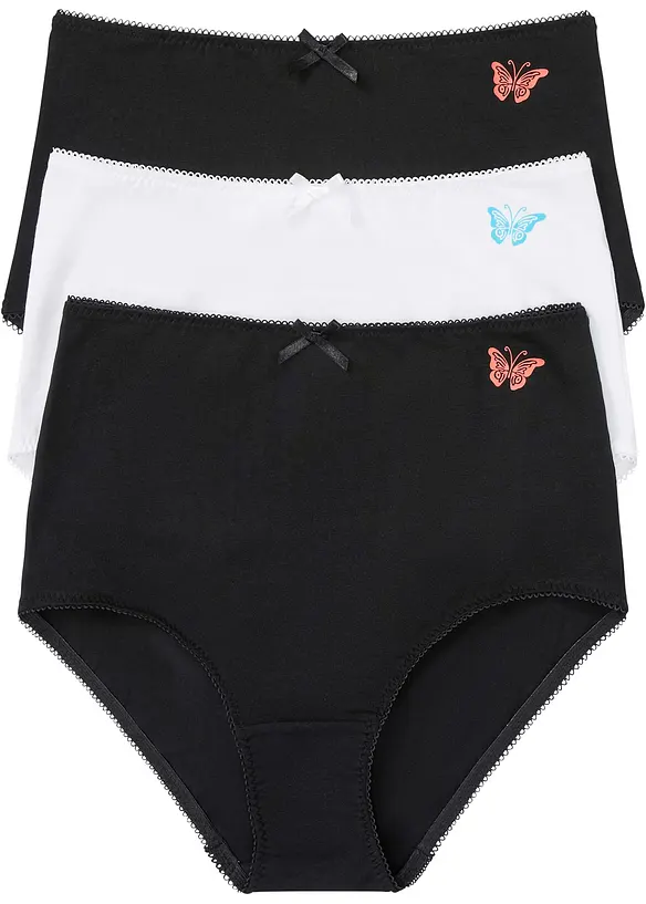 Midjetrosa (3-pack) med ekologisk bomull, bonprix