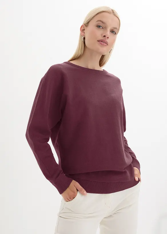 Tröja med fladdermusärmar, bonprix