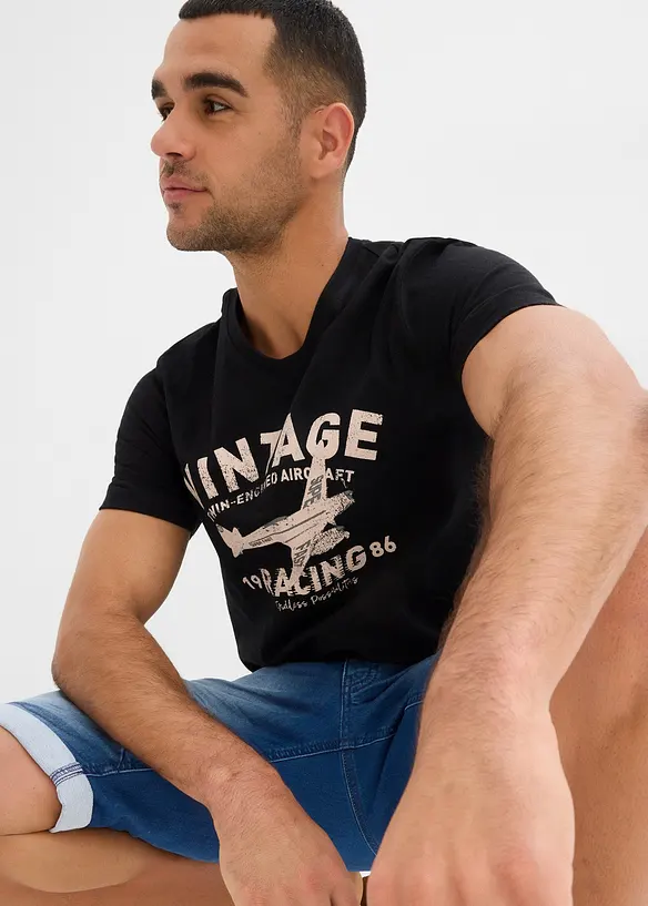 T-shirt i slubgarn, bonprix