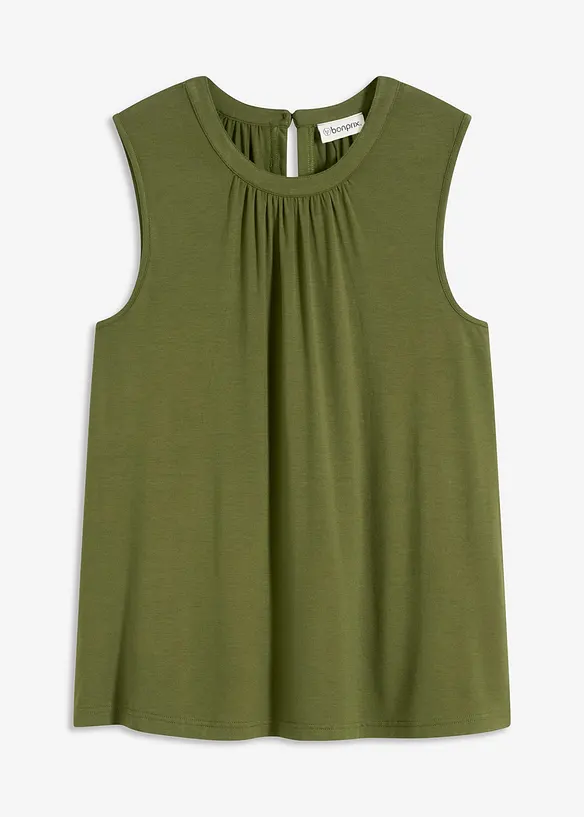 Blustopp i jersey, bonprix