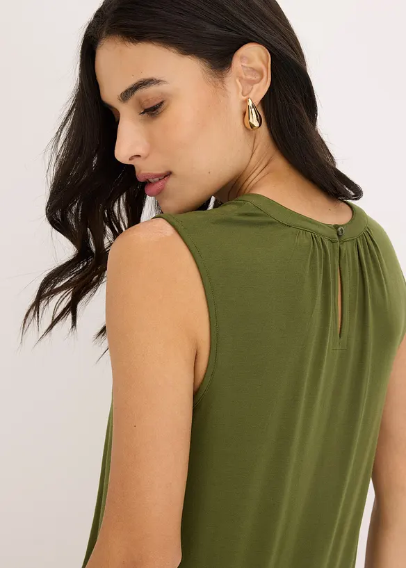 Blustopp i jersey, bonprix