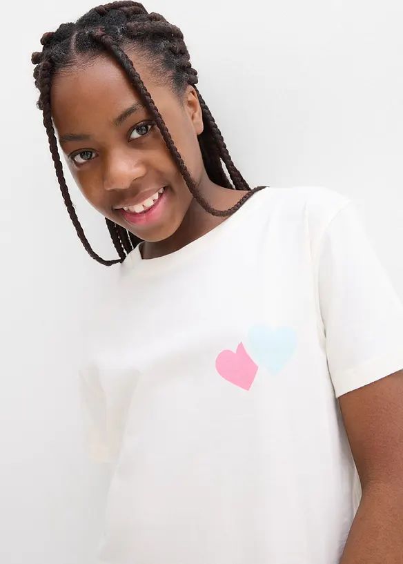 Pyjamas med shorts, av ekologisk bomull (4 delar), bonprix
