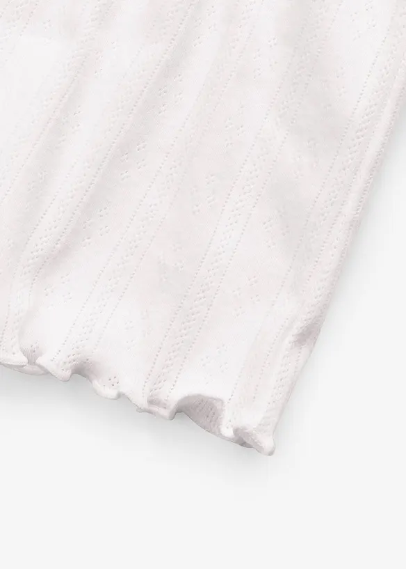 Pyjamas med shorts i pointelle-jersey, bonprix