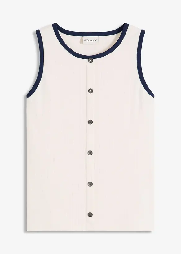 Jerseylinne med kontrasterande kant, bonprix