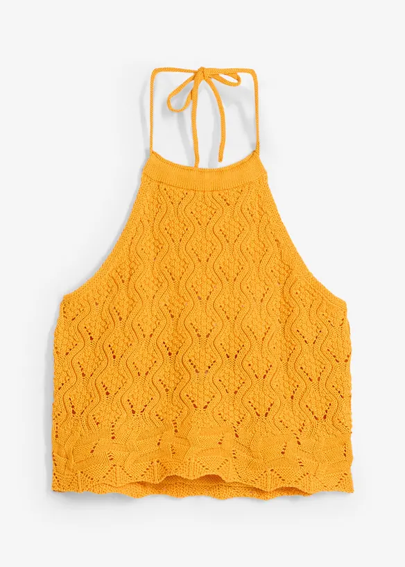 Stickat halternecklinne, bonprix