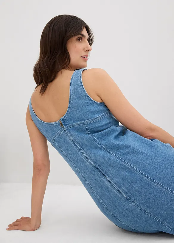 Jeansklänning av ekologisk bomull med stretch, bonprix