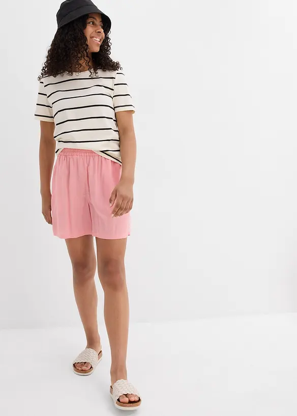 Dra på-shorts i mjuk viskos för barn (2-pack), bonprix