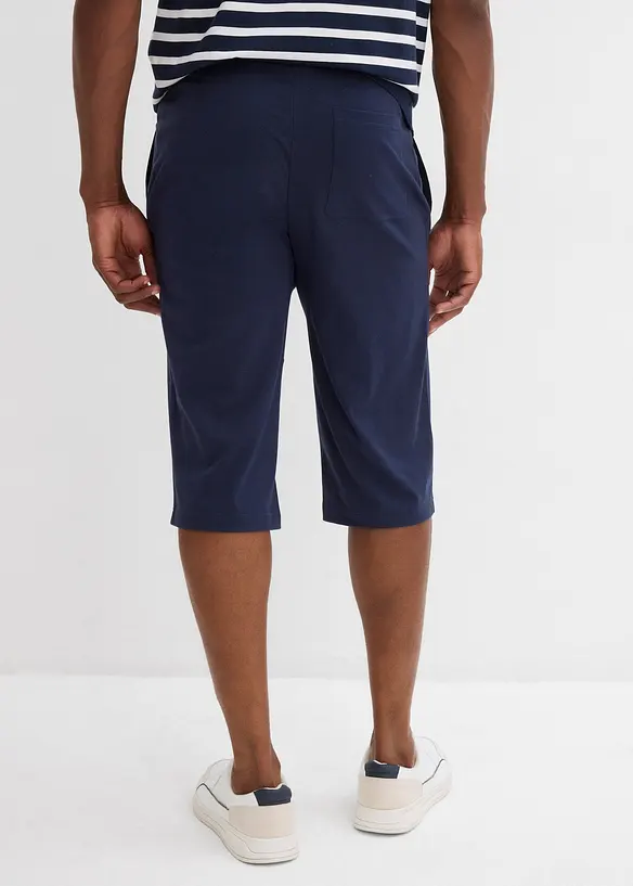 Jerseyshorts i lång modell av ekologisk bomull (2-pack), bonprix