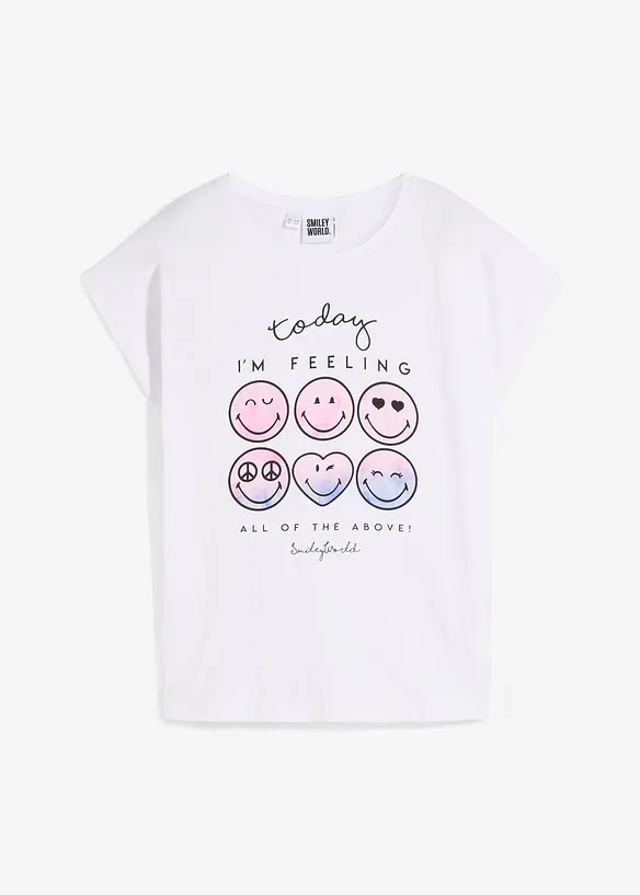 Topp med smiley-motiv, av ren bomull, SmileyWorld