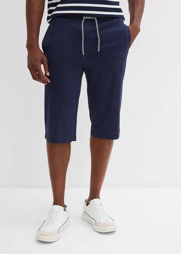 Jerseyshorts i lång modell av ekologisk bomull (2-pack), bonprix