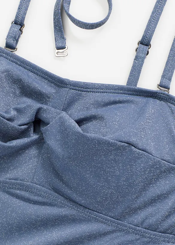Tankini (2 delar) med glittertrådar, bonprix