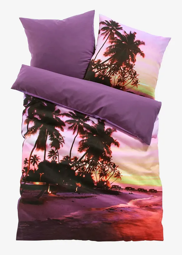 Vändbart påslakanset med strandmotiv, bonprix