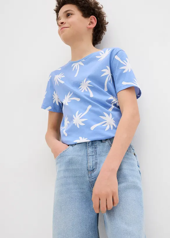Stretchiga jeansshorts för barn, avslappnad passform, bonprix