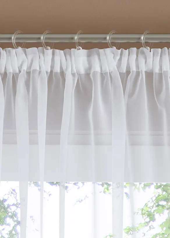 Transparent vågig kappa med satinband och återvunnen polyester, bonprix