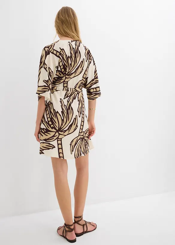 Miniklänning med kimonoärmar i böljande viskos, bonprix