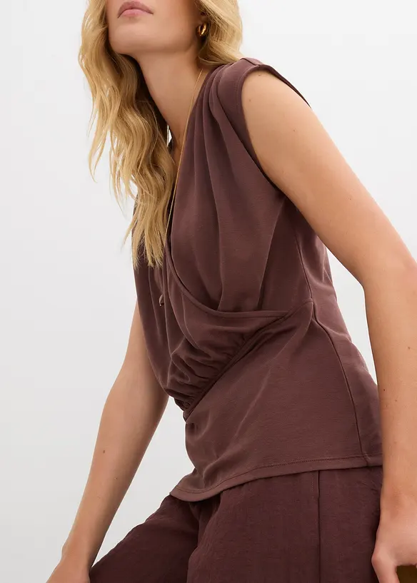 Topp i omlottlook,  av viskosmix med mjukt fall, bonprix
