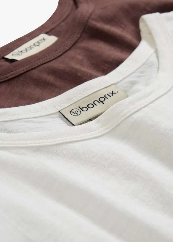 T-shirt i ren ekologisk bomull (2-pack), bonprix