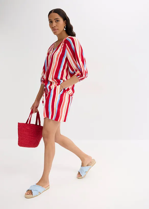Blus av viskosmaterial med struktur, bonprix