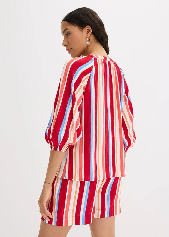 Blus av viskosmaterial med struktur, bonprix