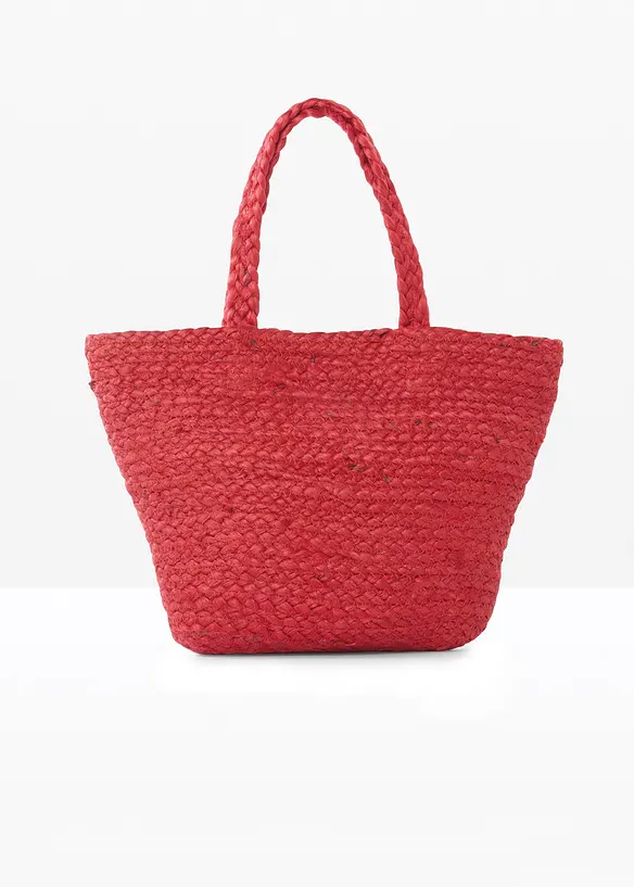 Liten shoppingväska med halmlook, bonprix