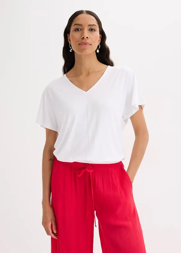 Oversizetopp i mjuk viskosmix, bonprix