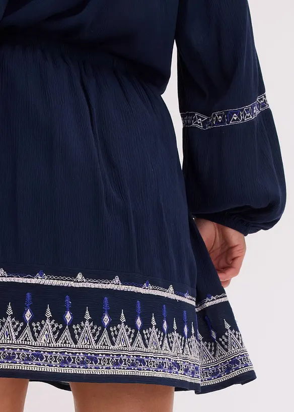 Minikjol med broderi, bonprix