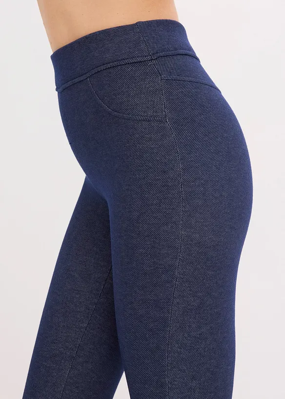 Termoleggings med jeanslook, bonprix