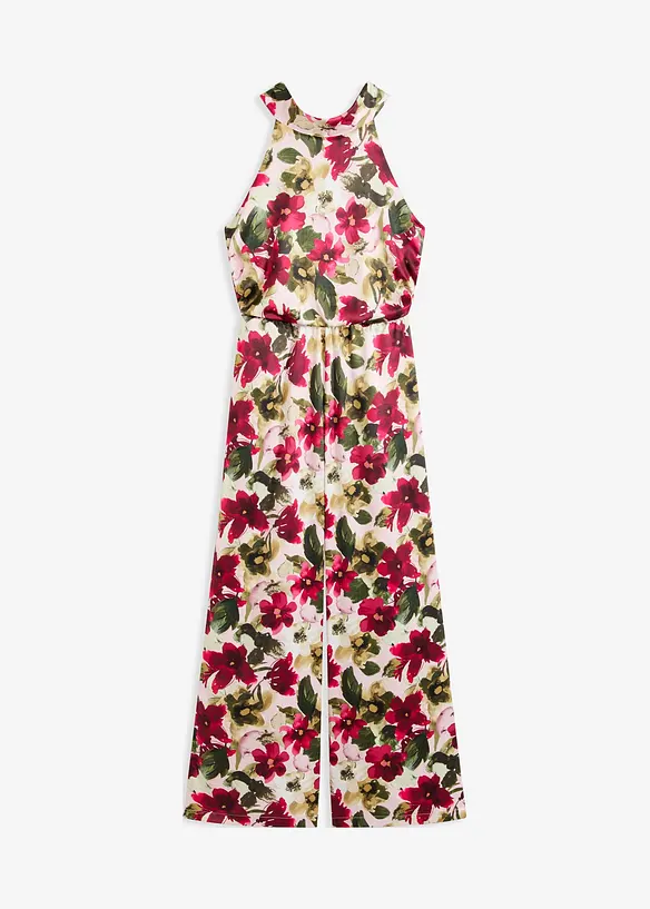 Jumpsuit i gl&auml;nsande satin, bonprix