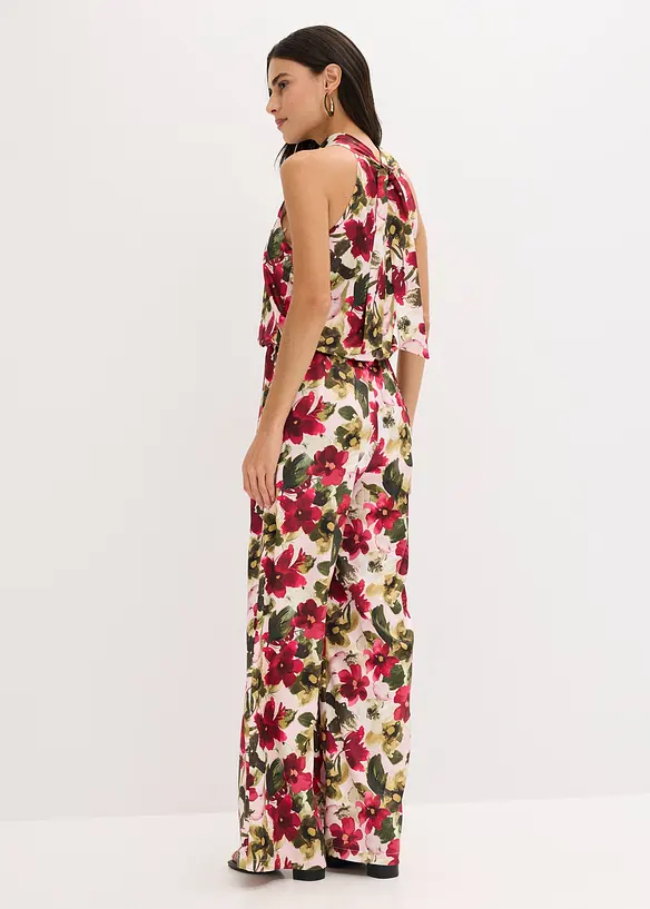 Jumpsuit i gl&auml;nsande satin, bonprix