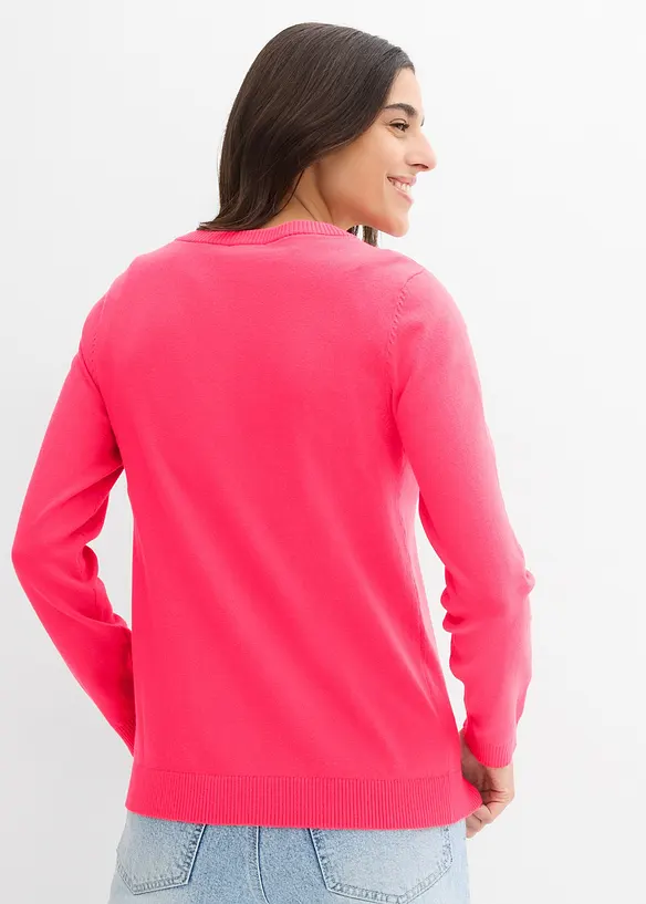 Cardigan med rund halsringning, bonprix