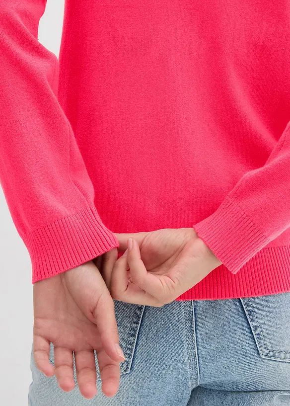 Cardigan med rund halsringning, bonprix