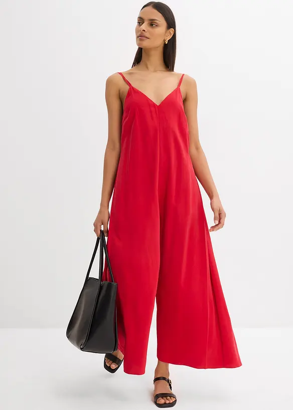Jumpsuit i viskosmix med justerbara axelband, bonprix