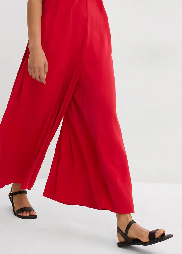 Jumpsuit i viskosmix med justerbara axelband, bonprix