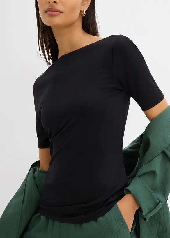 T-shirt av fintrådig viskos, bonprix