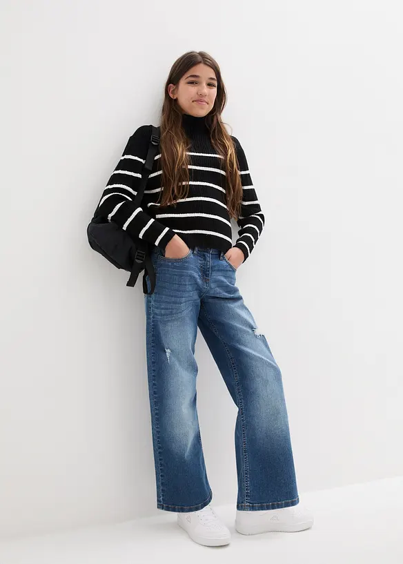 Wide Leg Jeans Mid Waist, bonprix