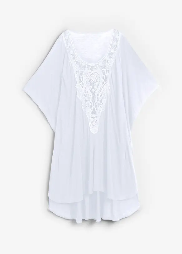 Transparent strandtunika av viskos, bonprix
