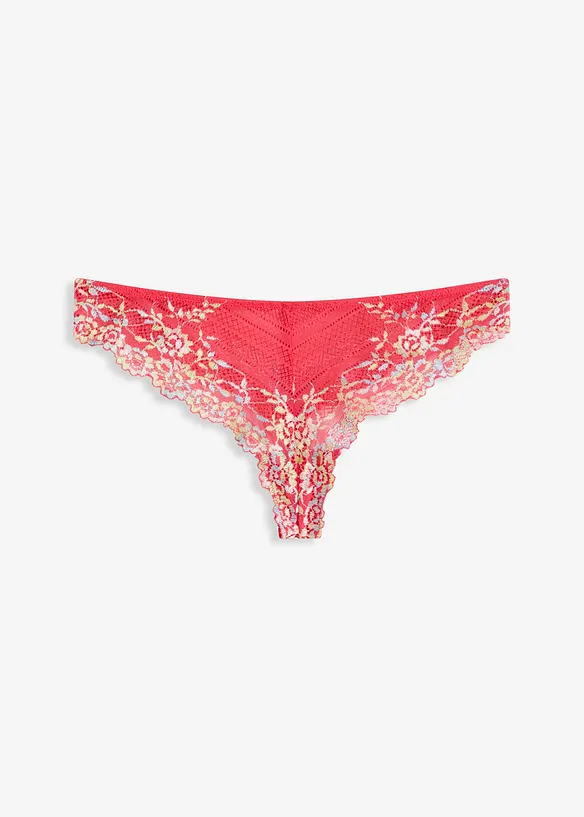 Stringtrosa med flerfärgad spets, bonprix