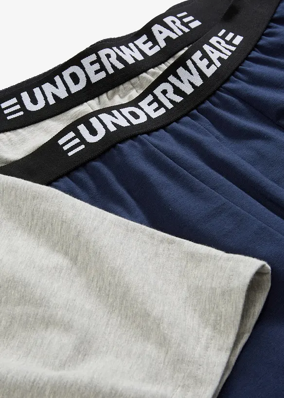 Boxershorts med ekologisk bomull, midilängd, tajt modell  (3-pack), bonprix
