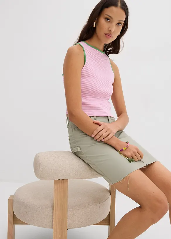 Minikjol av stretchig bomullsmix, bonprix