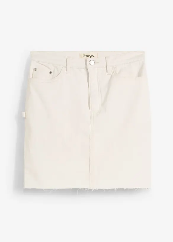 Minikjol av stretchig bomullsmix, bonprix