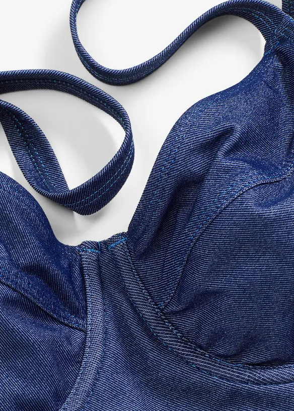 Bygelbaddräkt i jeanslook, bonprix