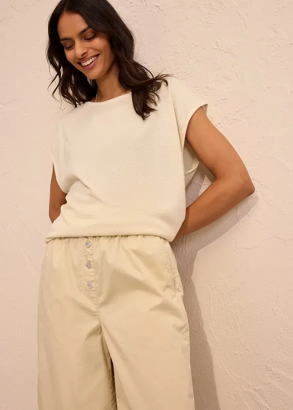 Papertouch-bermudas av bomull, bonprix