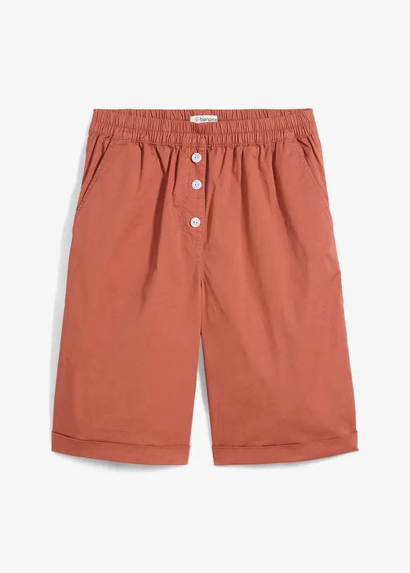 Papertouch-bermudas av bomull, bonprix