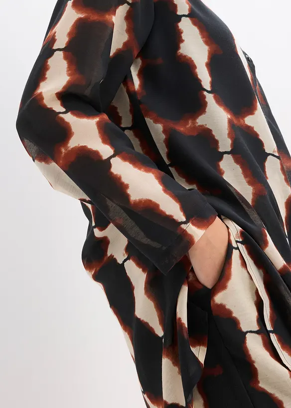 Lång blus med batikmönster, bonprix