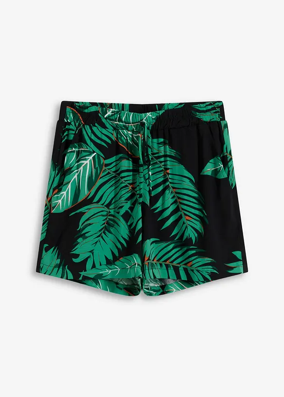 Mönstrade shorts i följsam viskos, bonprix