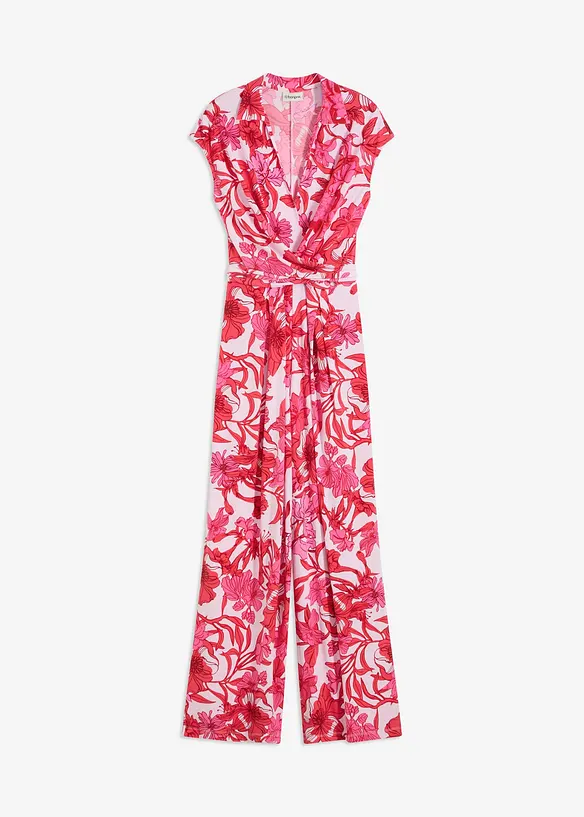 Mönstad jumpsuit av jersey, bonprix