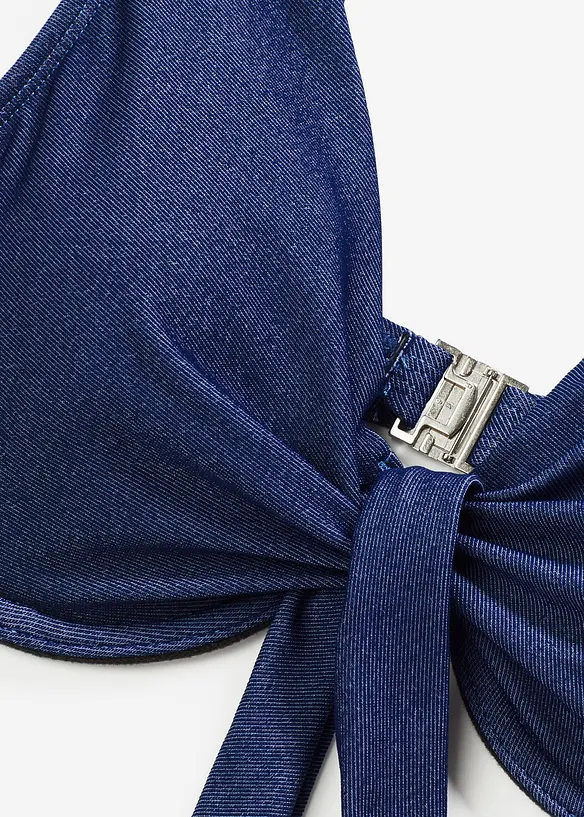 Bikiniöverdel med bygel, jeanslook, bonprix